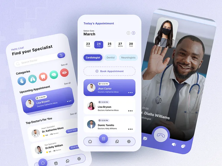 MediCare Plus - Healthcare management app with appointment booking and telemedicine features